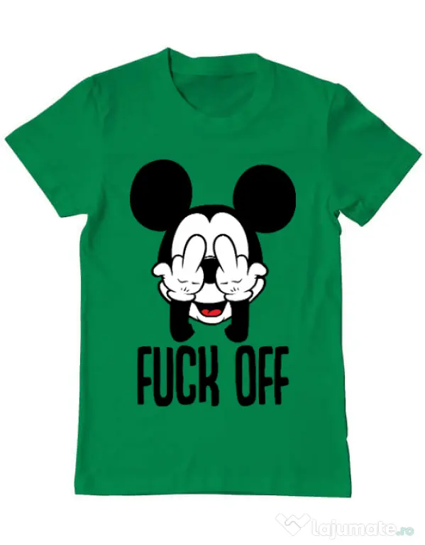Tricou ADLER barbat Fuck off Verde mediu