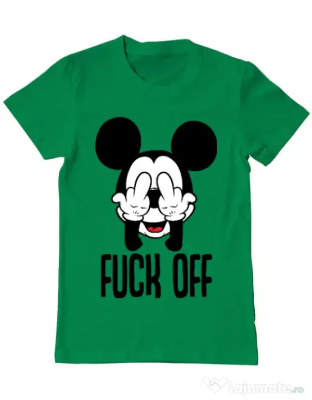 Tricou ADLER barbat Fuck off Verde mediu