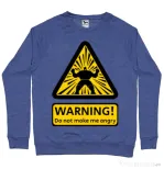 Bluza ADLER barbat Do not make me angry Albastru melanj