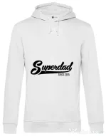 Hoodie barbat cu gluga Superdad Alb