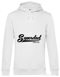 Hoodie barbat cu gluga Superdad Alb