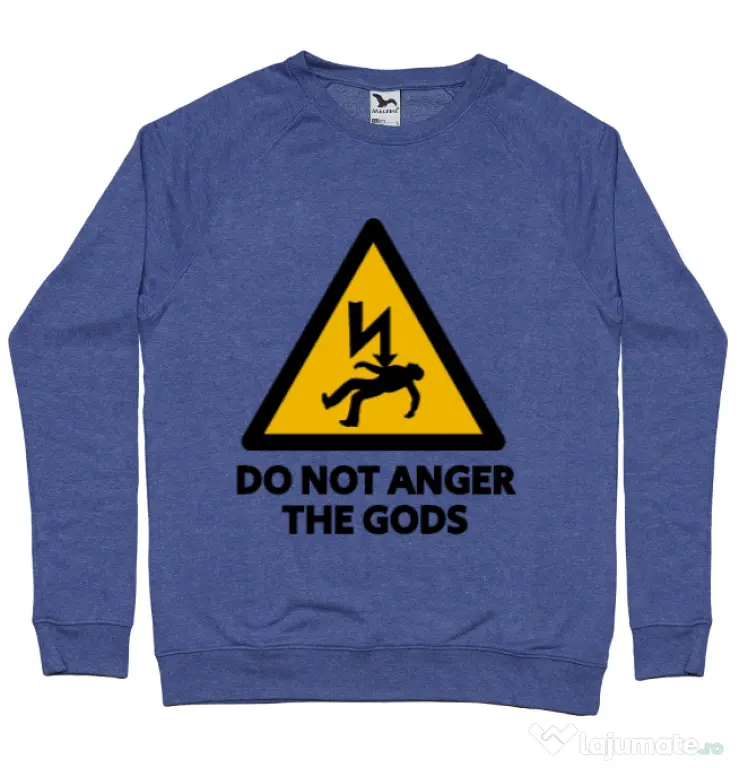 Bluza ADLER barbat Do not anger the gods Albastru melanj