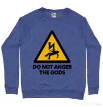 Bluza ADLER barbat Do not anger the gods Albastru melanj