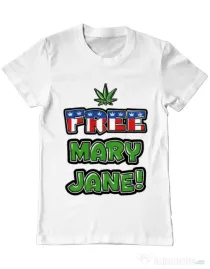 Tricou ADLER barbat Free Mary Jane Alb