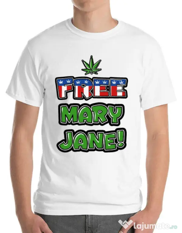 Tricou ADLER barbat Free Mary Jane Alb