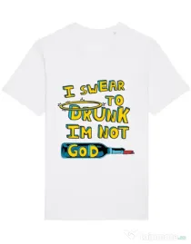 Tricou STANLEY STELLA barbat I swear to drunk Alb