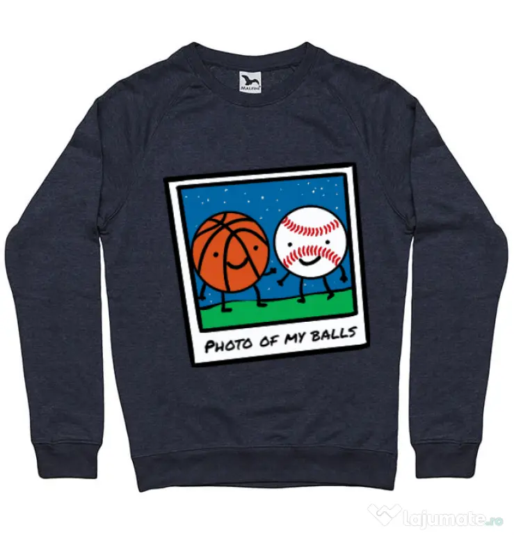 Bluza ADLER barbat Photo of my balls Denim inchis