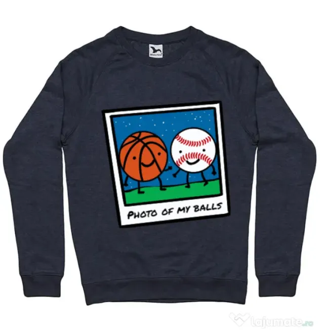 Bluza ADLER barbat Photo of my balls Denim inchis
