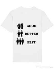 Tricou STANLEY STELLA barbat Good better best Alb