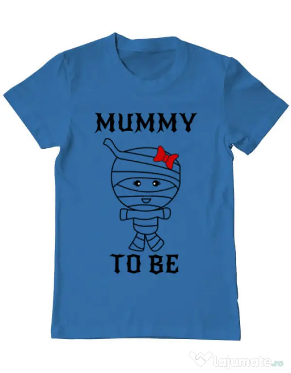 Tricou ADLER barbat Mummy to be girl Albastru azuriu