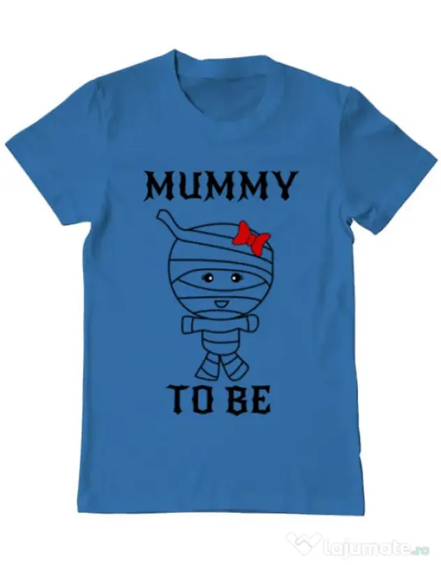 Tricou ADLER barbat Mummy to be girl Albastru azuriu