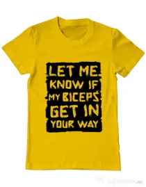Tricou ADLER barbat My biceps Galben