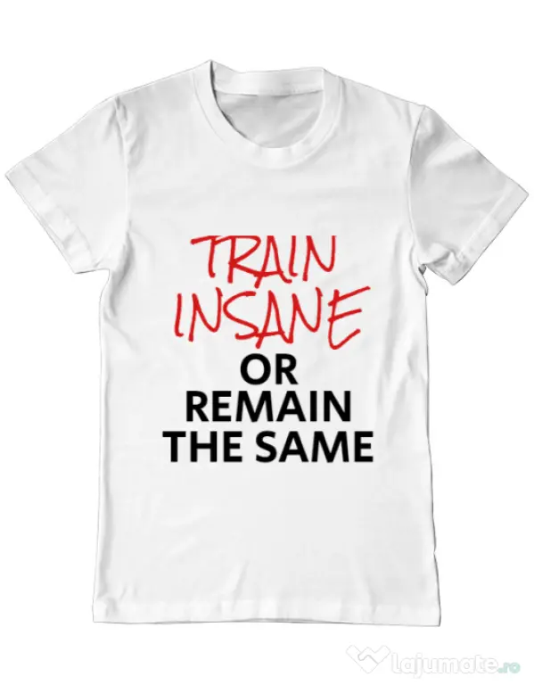 Tricou ADLER barbat Train insane Alb