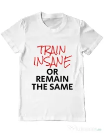Tricou ADLER barbat Train insane Alb