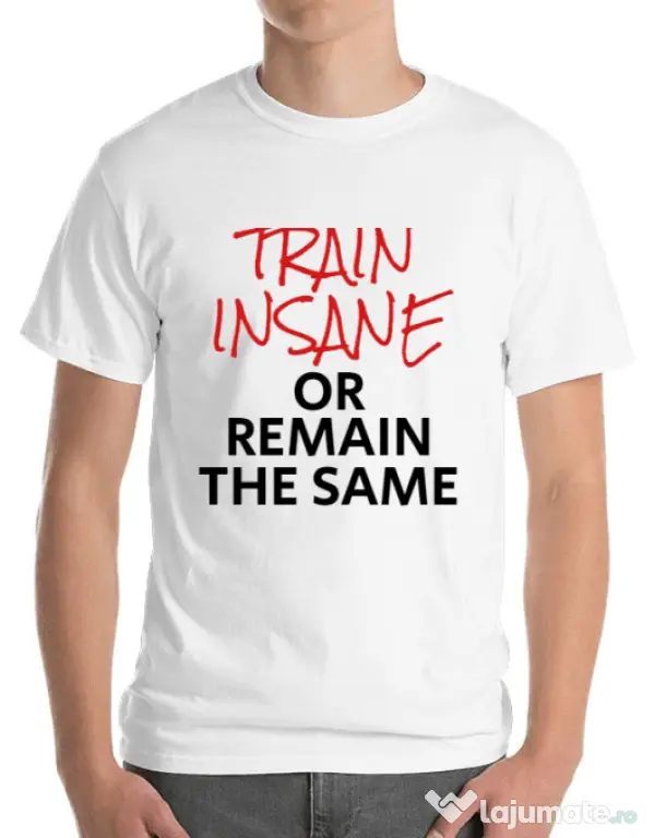 Tricou ADLER barbat Train insane Alb