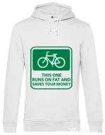 Hoodie barbat cu gluga Bicycle Alb