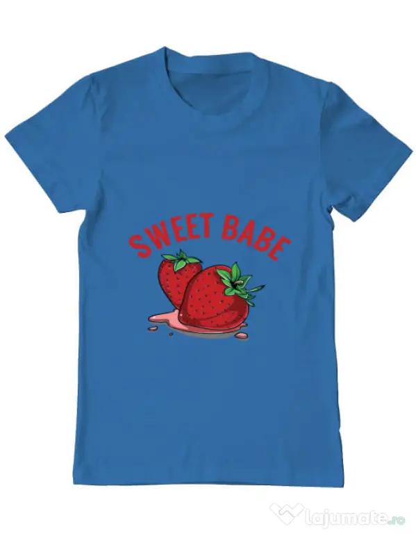 Tricou ADLER barbat Sweet babe Albastru azuriu