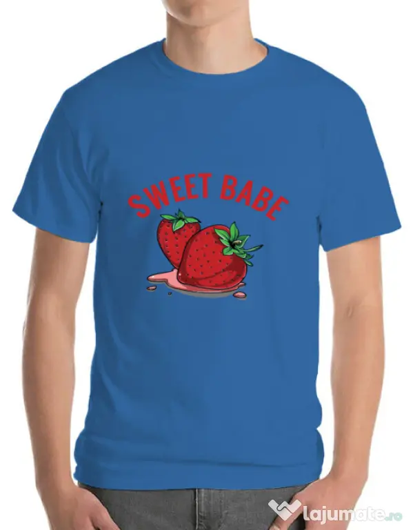 Tricou ADLER barbat Sweet babe Albastru azuriu