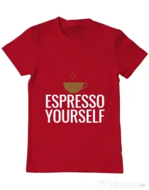Tricou ADLER barbat Espresso yourself Rosu