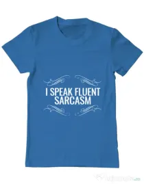 Tricou ADLER barbat Sarcasm Albastru azuriu