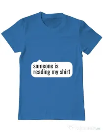 Tricou ADLER barbat Reading my shirt Albastru azuriu