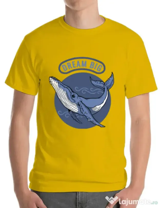 Tricou ADLER barbat Dream big Galben