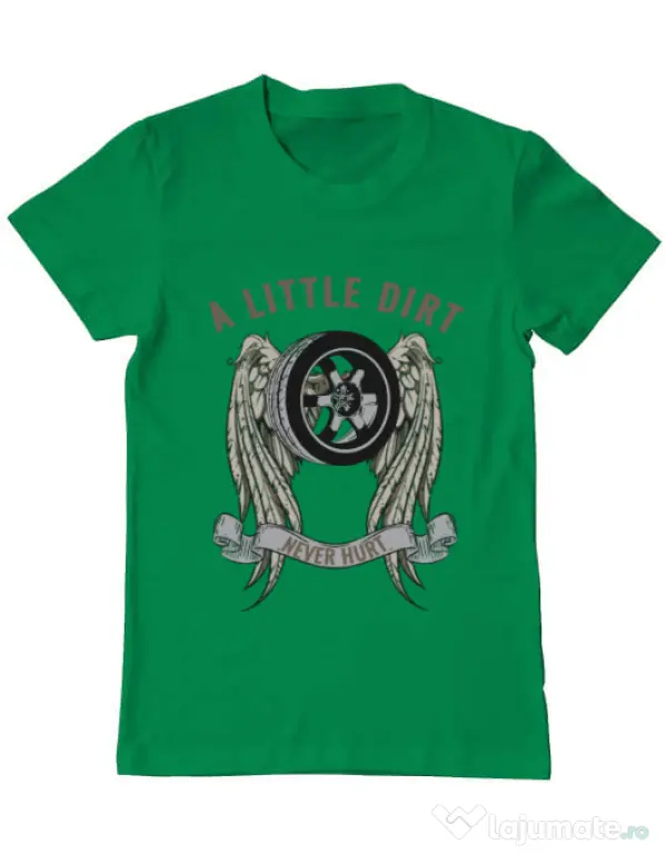 Tricou ADLER barbat A little dirt Verde mediu