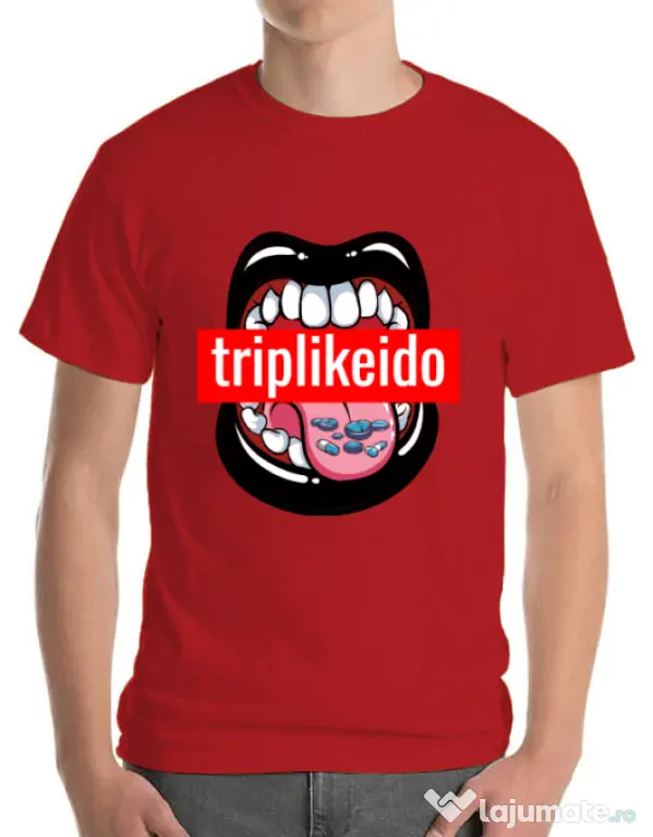 Tricou ADLER barbat Trip like I do Rosu