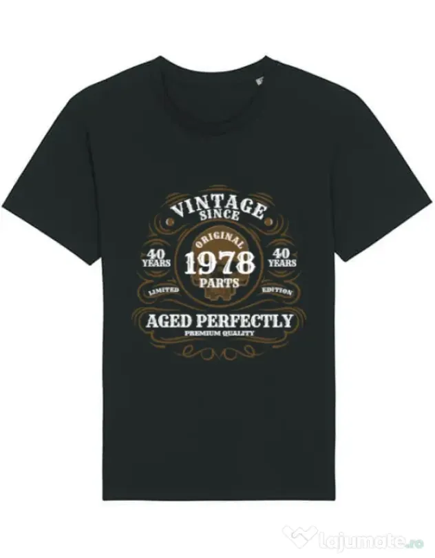 Tricou STANLEY STELLA barbat Vintage since Negru