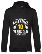 Hoodie barbat cu gluga Awesome birthday Negru