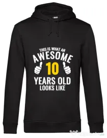 Hoodie barbat cu gluga Awesome birthday Negru