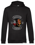 Hoodie barbat cu gluga Native chief Negru