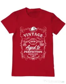 Tricou ADLER barbat Aged to perfection Rosu