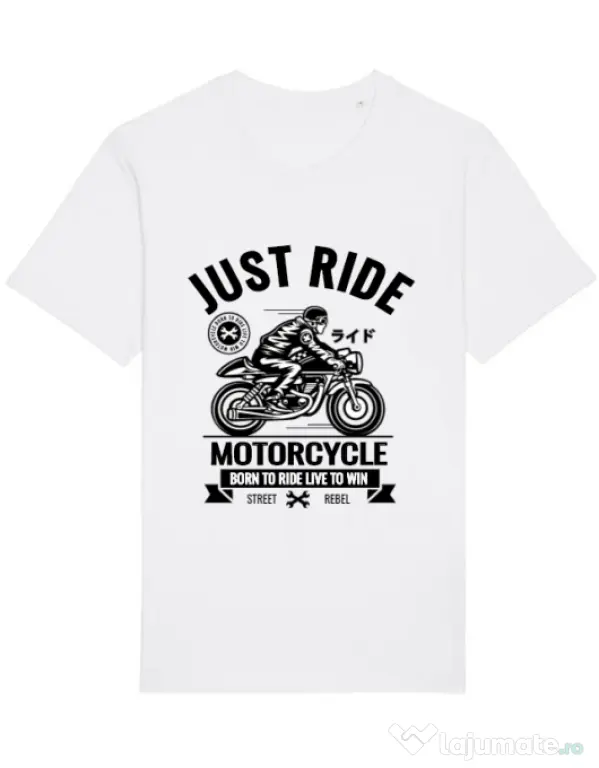 Tricou STANLEY STELLA barbat Just ride Alb