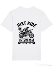 Tricou STANLEY STELLA barbat Just ride Alb