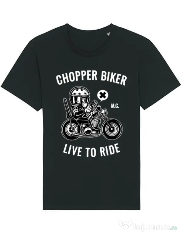 Tricou STANLEY STELLA barbat Chopper biker Negru