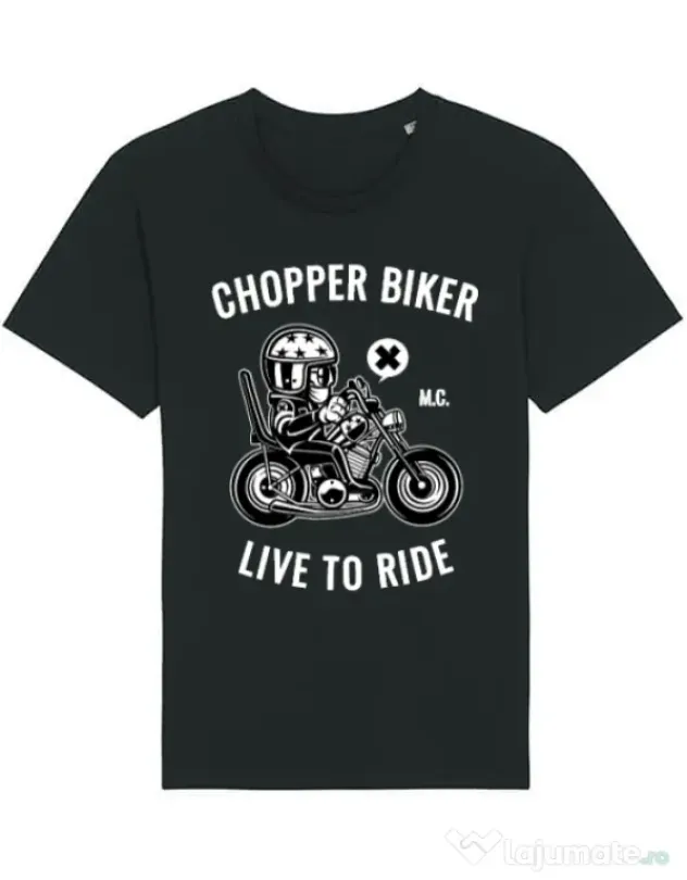 Tricou STANLEY STELLA barbat Chopper biker Negru