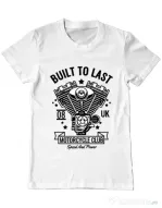 Tricou ADLER barbat Built to last Alb