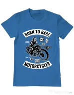 Tricou ADLER barbat Born to race Albastru azuriu