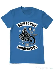 Tricou ADLER barbat Born to race Albastru azuriu