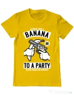 Tricou ADLER barbat Banana Party Galben