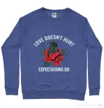 Bluza ADLER barbat Love doesn’t hurt Albastru melanj