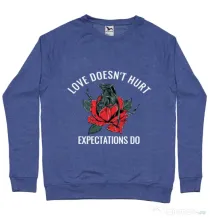 Bluza ADLER barbat Love doesn’t hurt Albastru melanj