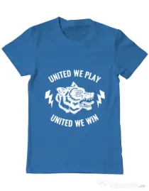 Tricou ADLER barbat United we play Albastru azuriu