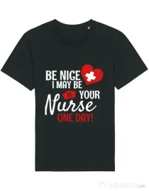 Tricou STANLEY STELLA barbat I may be your nurse Negru
