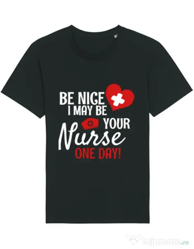 Tricou STANLEY STELLA barbat I may be your nurse Negru