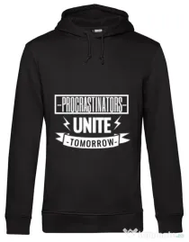 Hoodie barbat cu gluga Procrastinators Negru