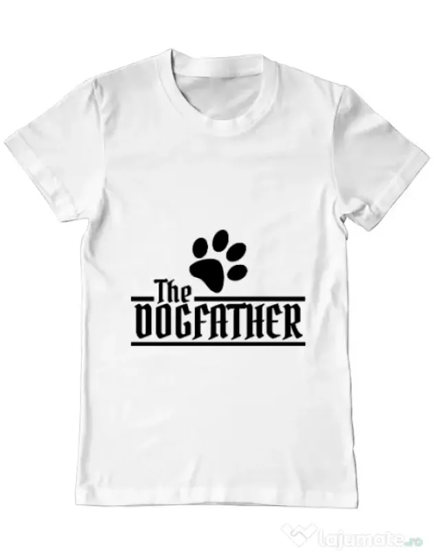 Tricou ADLER barbat The dogfather Alb