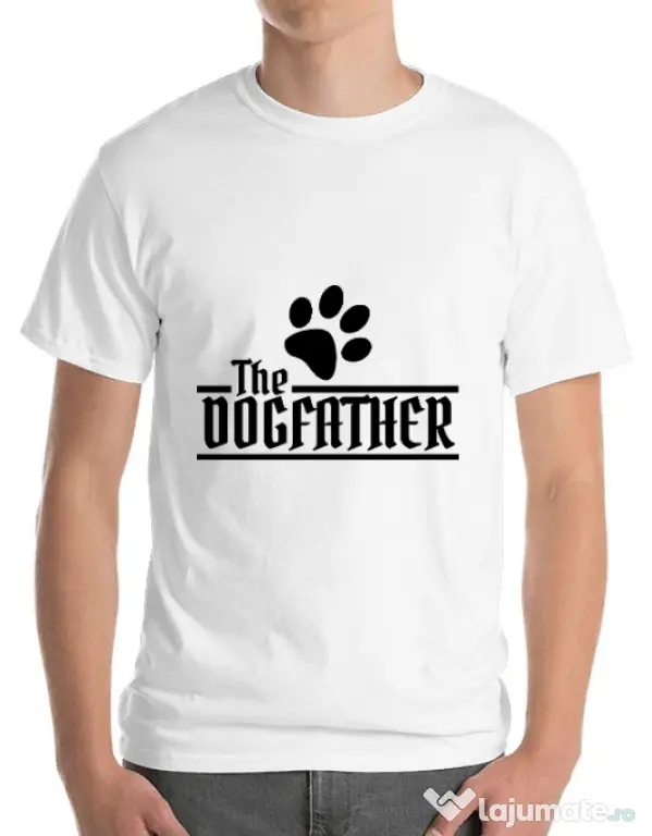 Tricou ADLER barbat The dogfather Alb