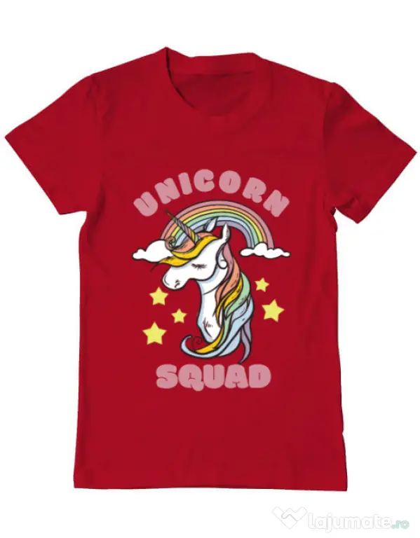 Tricou ADLER barbat Unicorn squad Rosu